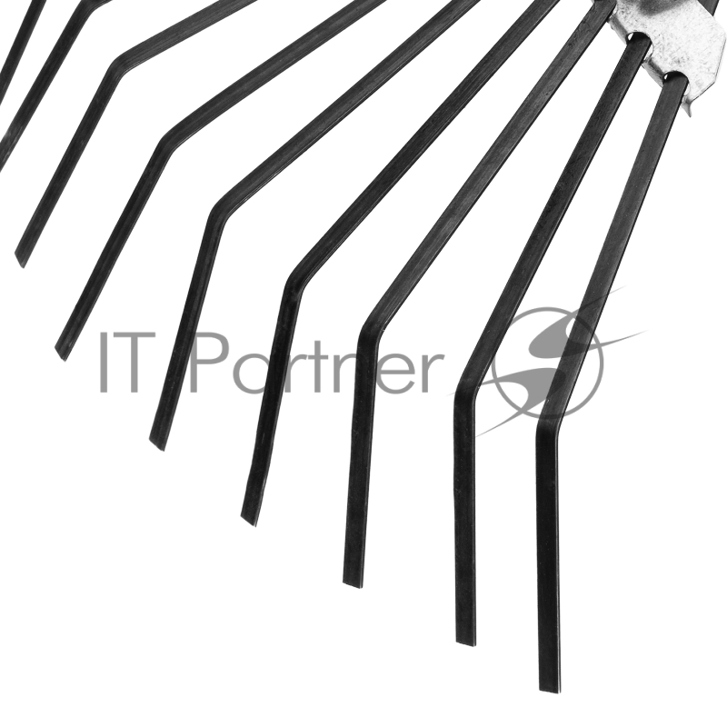 Грабли СИБРТЕХ веерные 20 зубьев,с черенком,оксидированные,плоский зуб//Р 61779