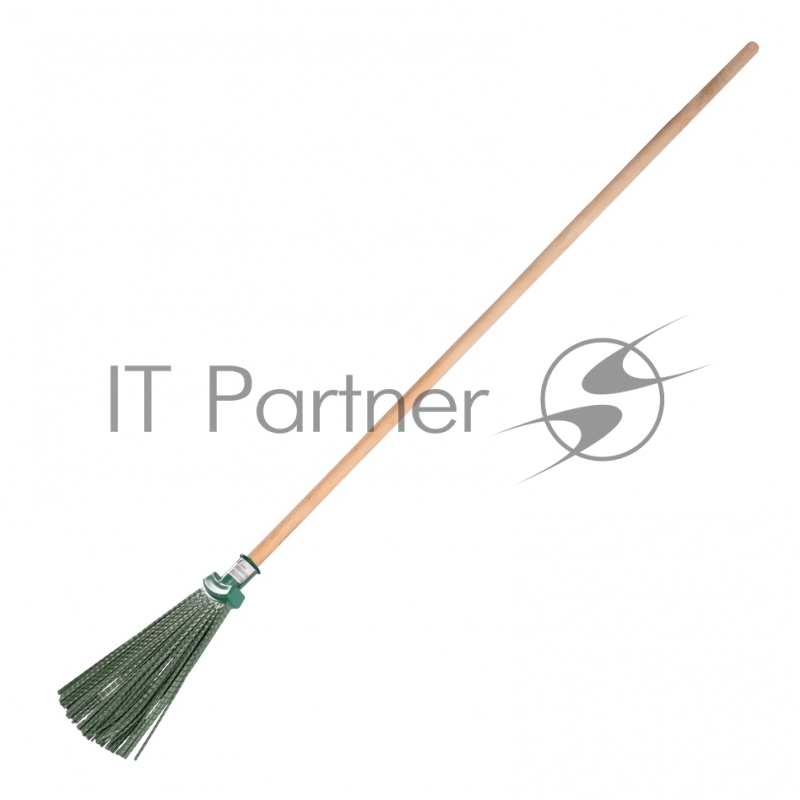 Метла СИБРТЕХ полипропиленовая 295 х 255 мм веерная, с черенком, 63227