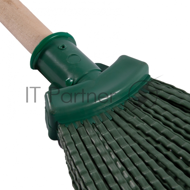 Метла СИБРТЕХ полипропиленовая 295 х 255 мм веерная, с черенком, 63227