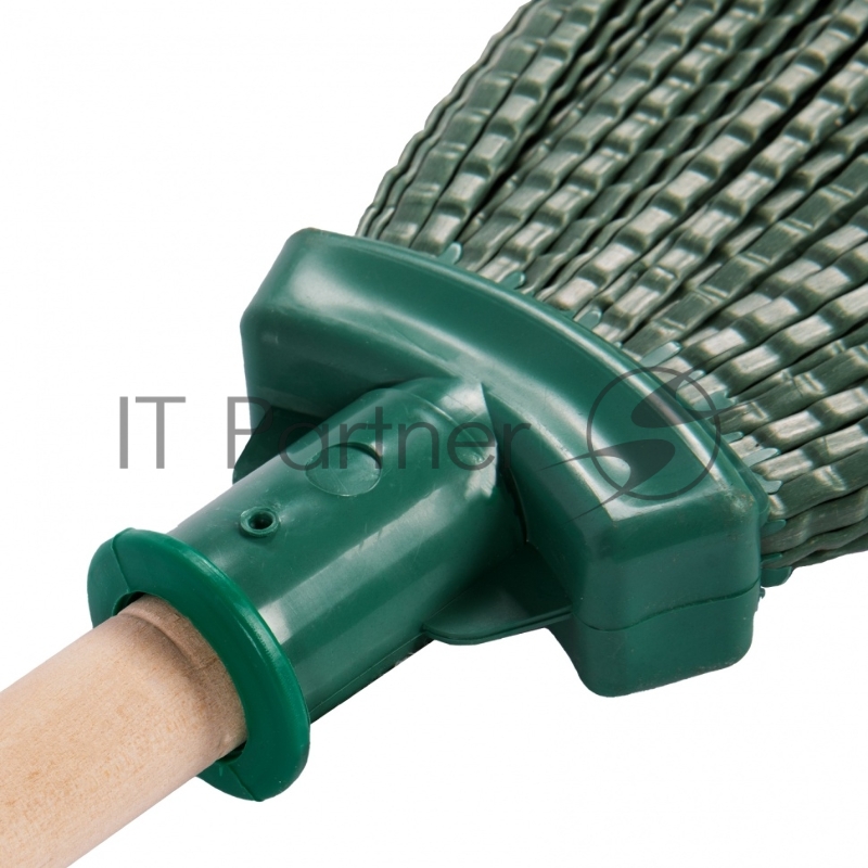 Метла СИБРТЕХ полипропиленовая 295 х 255 мм веерная, с черенком, 63227