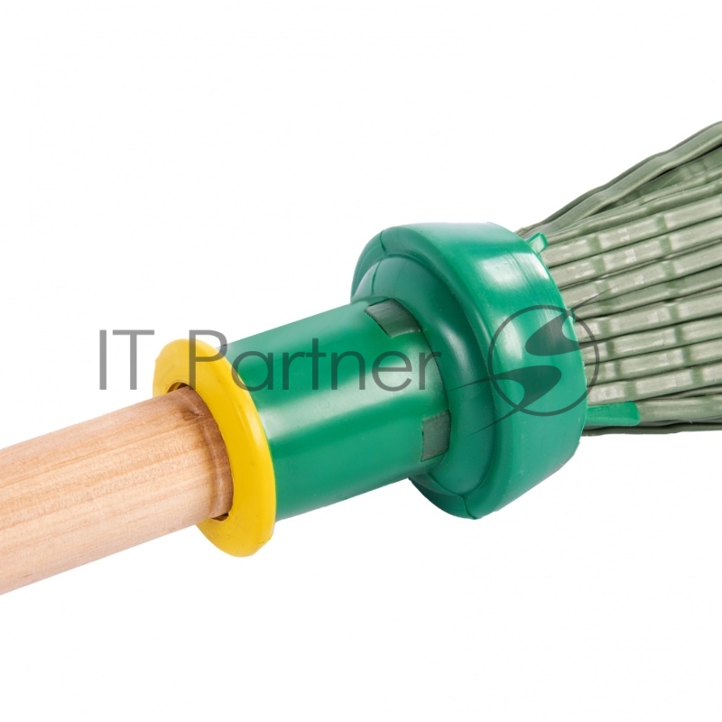 Метла СИБРТЕХ полипропиленовая 215 х 280 мм круглая, с черенком, 63226