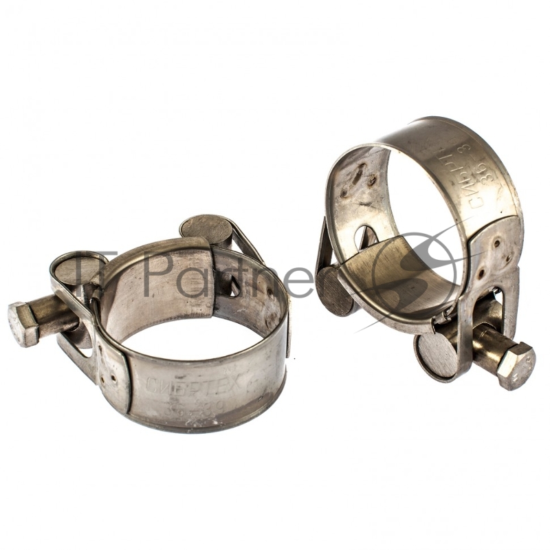 Хомуты СИБРТЕХ металлические, силовые 36-39мм ширина 20мм шарнирный, W4, 2шт 475233