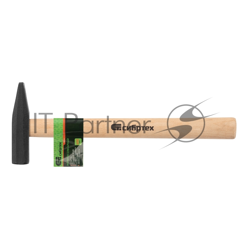 Молоток СИБРТЕХ слесарный, 400 г, квадратный боек, деревянная рукоятка 10216