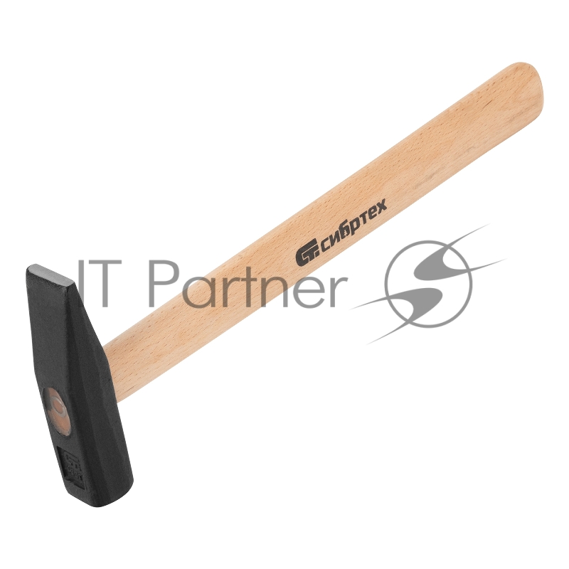 Молоток СИБРТЕХ слесарный, 400 г, квадратный боек, деревянная рукоятка 10216