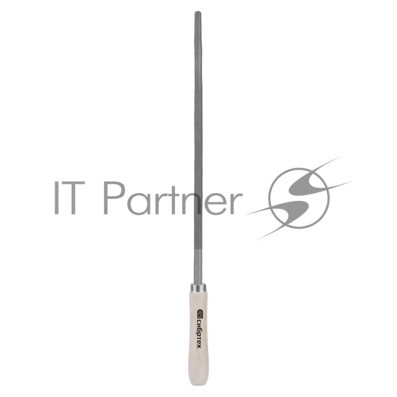 Напильник СИБРТЕХ ,300 мм,круглый,деревянная ручка//16132