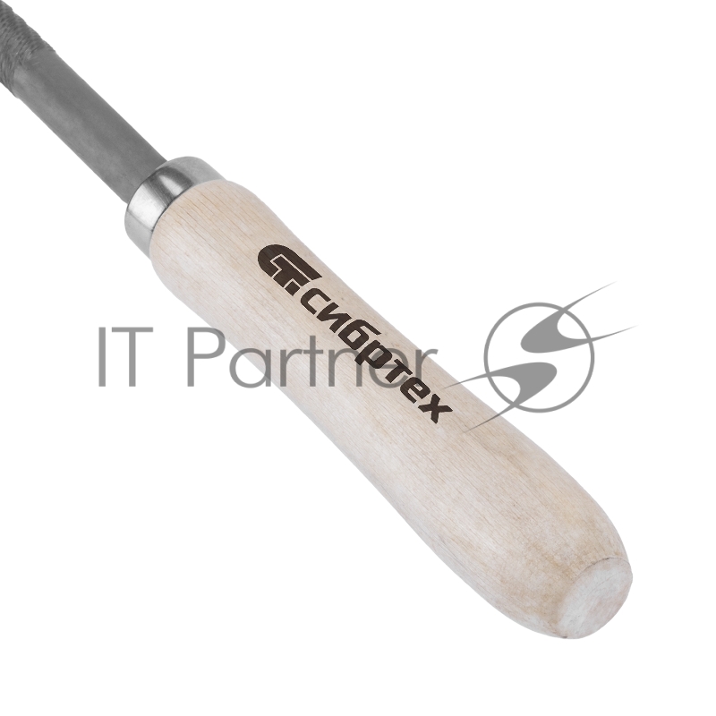 Напильник СИБРТЕХ ,300 мм,круглый,деревянная ручка//16132