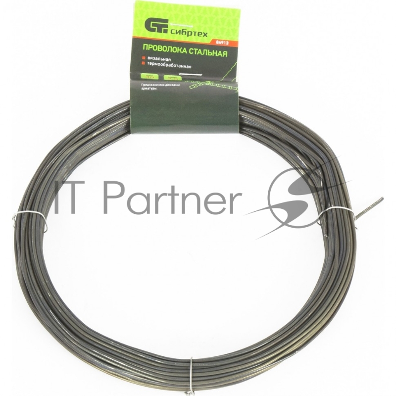 Проволока СИБРТЕХ стальная 30 м, вязальная, термообработанная 2 мм 84913