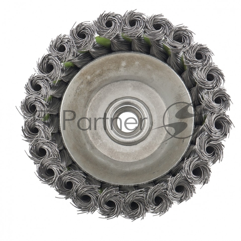 Щетка для УШМ СИБРТЕХ , 75 мм М14, чашка, крученая металлическая проволока 0,5 мм 746247