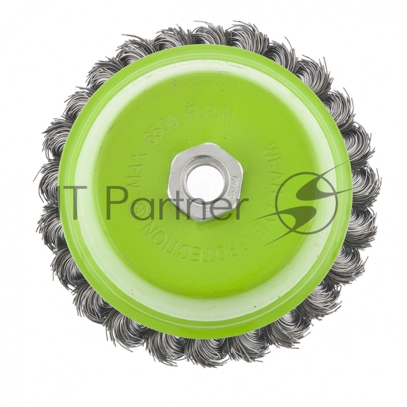 Щетка для УШМ СИБРТЕХ , 75 мм М14, чашка, крученая металлическая проволока 0,5 мм 746247