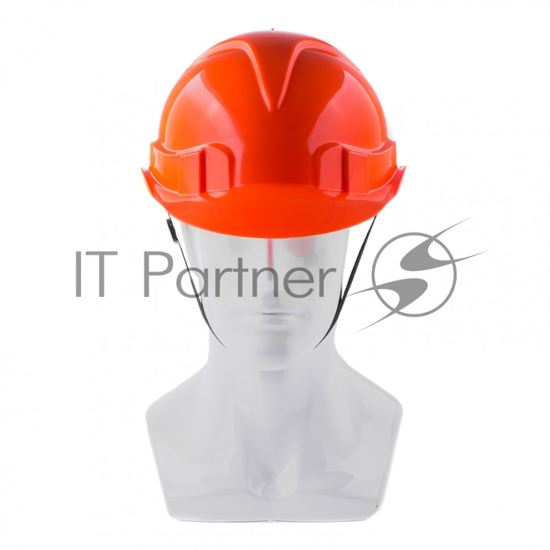 Каска защитная СИБРТЕХ с храповым механизмом, ЕВРОПЛАСТ, оранжевая 89108