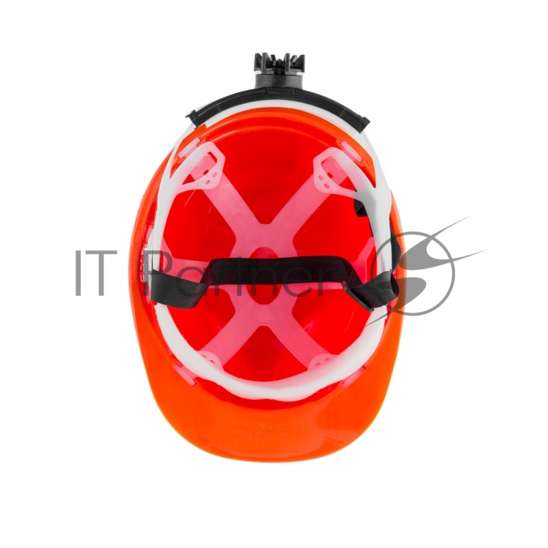 Каска защитная СИБРТЕХ с храповым механизмом, ЕВРОПЛАСТ, оранжевая 89108