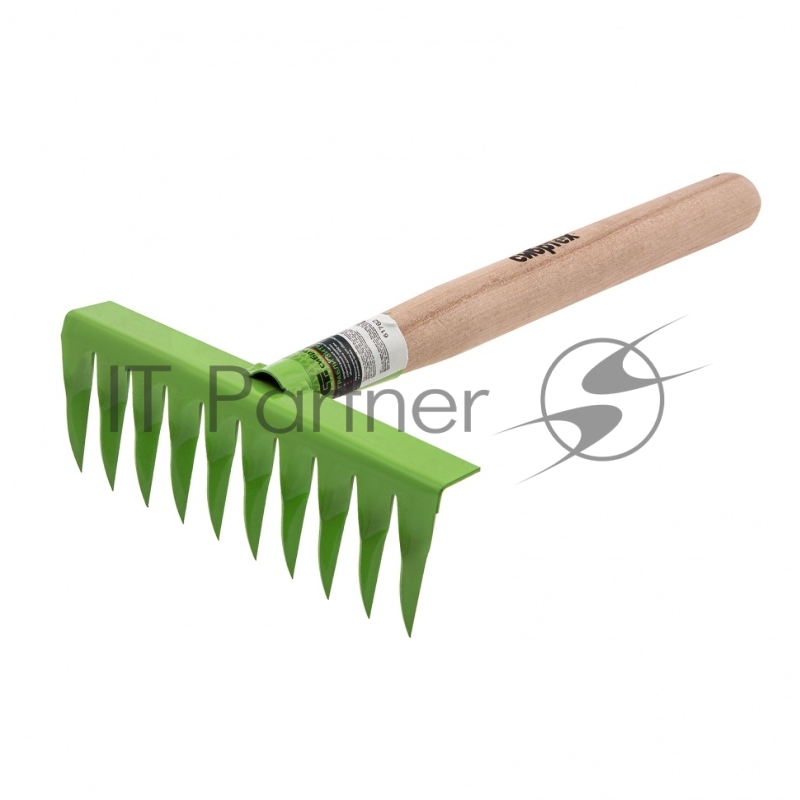 Грабли СИБРТЕХ витые,10-зубые,180 мм,с рукояткой 300 мм //Р 61762