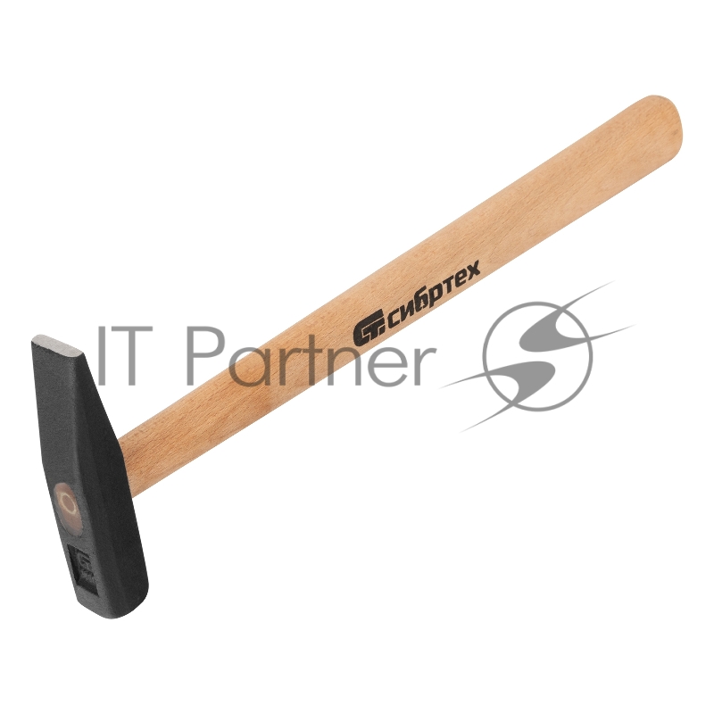 Молоток СИБРТЕХ слесарный, 200 г, квадратный боек, деревянная рукоятка 10211