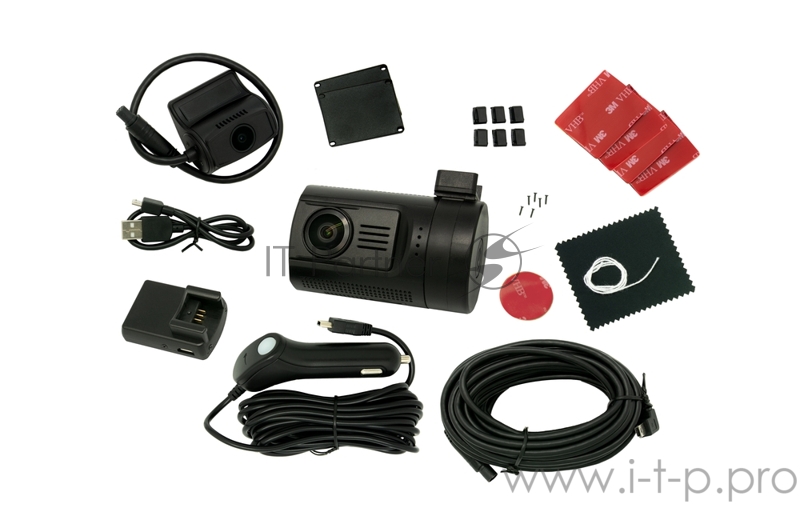 Видеорегистратор TrendVision Mini 4K Wi-Fi 2CH черный 2160x3840 2160p 160гр. GPS внутренняя память:2Gb NT96670