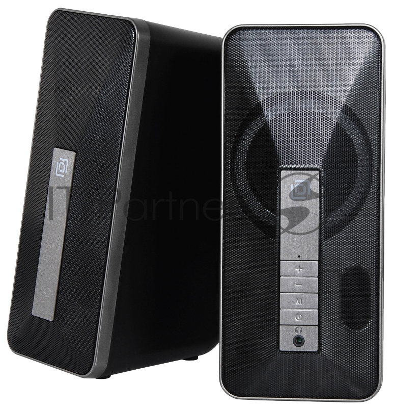 Колонки Оклик OK-130 2.0 черный 20Вт BT портативные