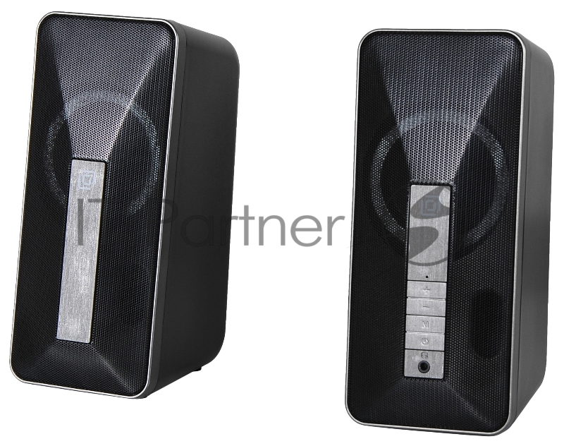 Колонки Оклик OK-130 2.0 черный 20Вт BT портативные