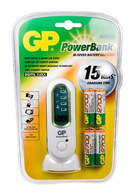 Аккумулятор + зарядное устройство GP PowerBank PB80GS270SA AA NiMH 2700mAh (4шт)