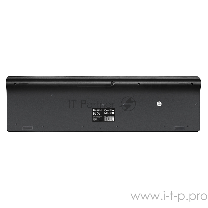 Комплект беспроводной ExeGate EX287402RUS Professional Standard Combo MK330 (клавиатура полноразмерная 104кл. + мышь оптическая 1000dpi, 3 кнопки и колесо прокрутки USB, 2,4 ГГц, радиус действия до 12м, черный)