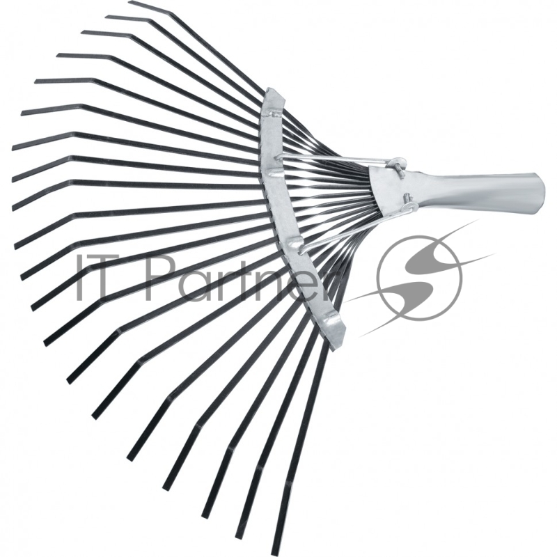 Грабли СИБРТЕХ веерные 20 зубьев,без черенка,оксидированные,плоский зуб//Р 61778