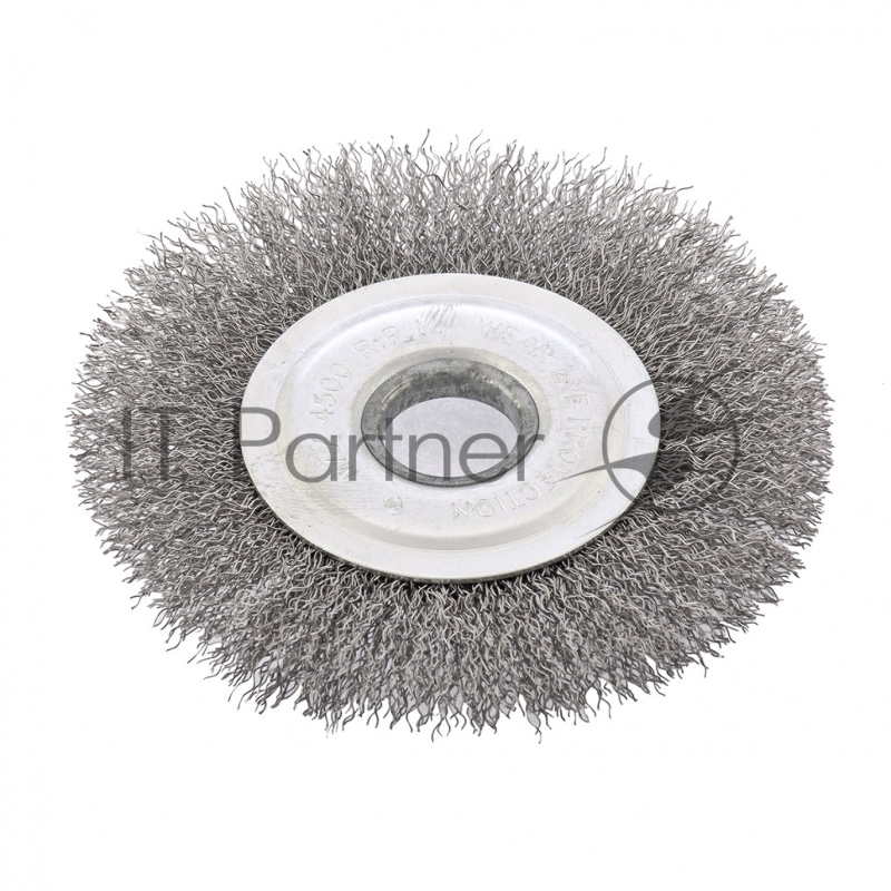 Щетка для УШМ СИБРТЕХ , 125 мм посадка 22,2 мм плоская, витая проволока 0,3 мм 746567