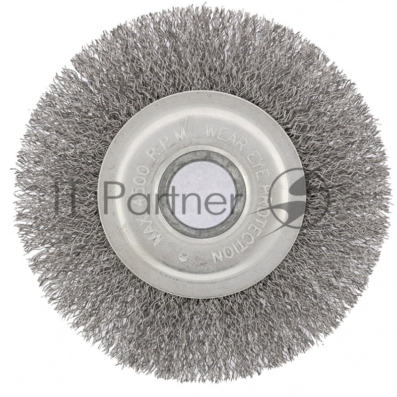Щетка для УШМ СИБРТЕХ , 125 мм посадка 22,2 мм плоская, витая проволока 0,3 мм 746567