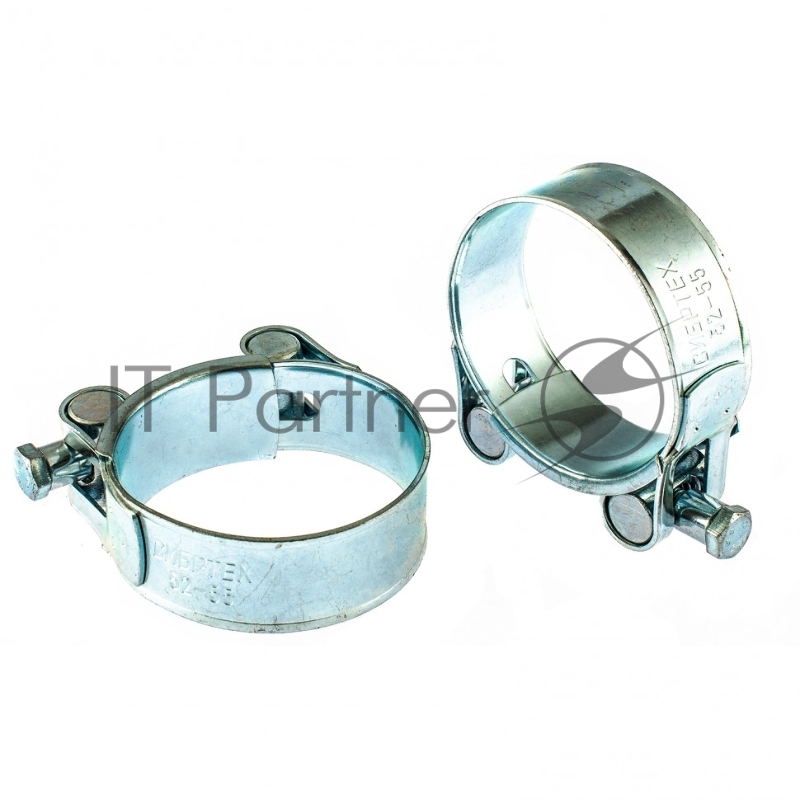 Хомуты СИБРТЕХ металлические, силовые 52-55мм ширина 22мм шарнирный, W1, 2шт 47541