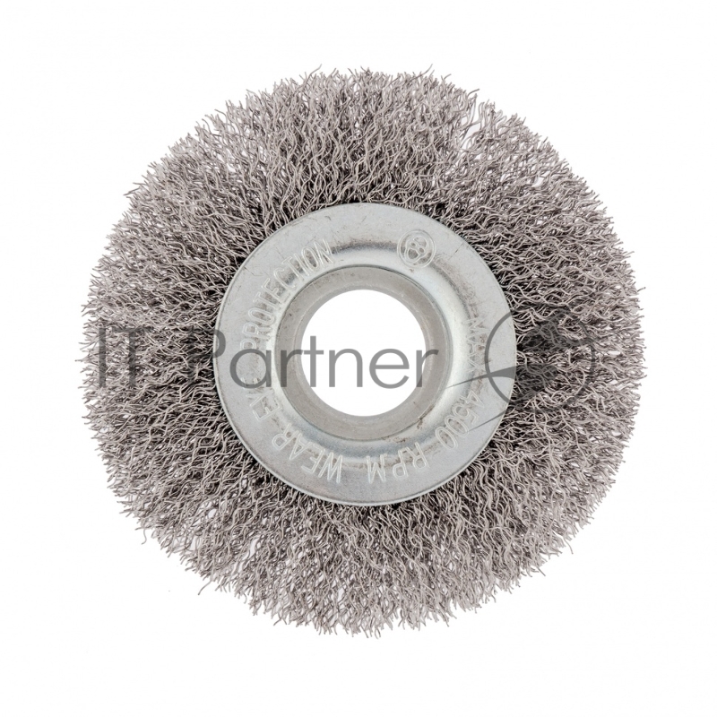Щетка для УШМ СИБРТЕХ , 100 мм, посадка 22,2 мм, плоская, витая проволока// 746487