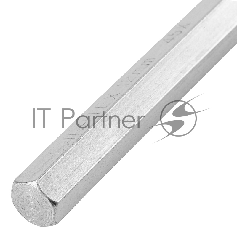 Ключ имбусовый СИБРТЕХ HEX, 12мм, 45x, закаленный, никель//Сибртех 12344