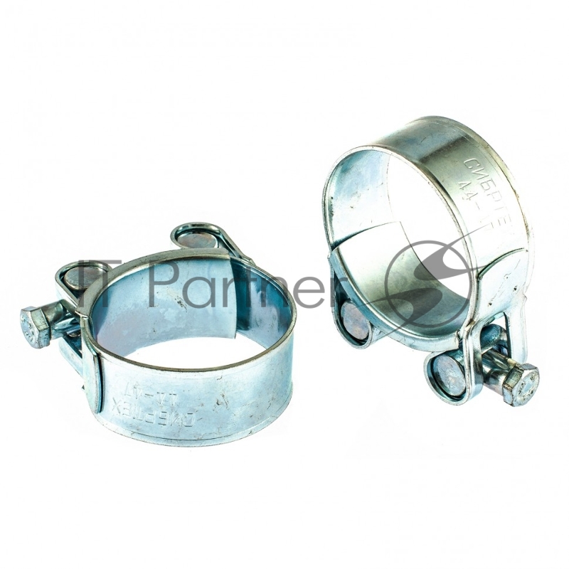 Хомуты СИБРТЕХ металлические, силовые 44-47мм ширина 22мм шарнирный, W1, 2шт 47537