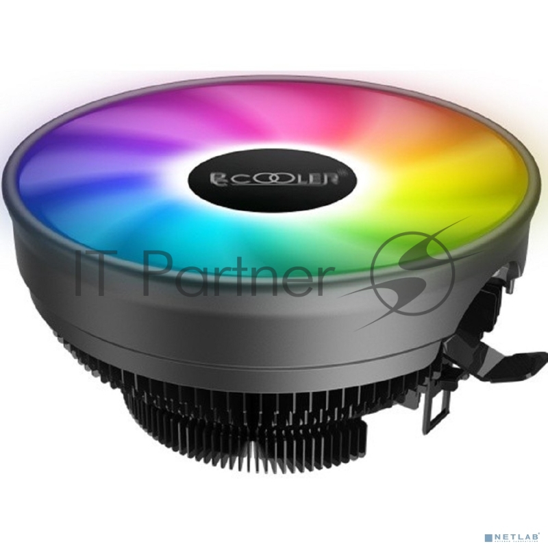 Кулер PCCooler E126M PRO S775/115X/AM2/2+/AM3/3+/AM4/FM (48 шт/кор, TDP 92W, вент-р 120мм с PWM, FIXED COLOR FAN, 1000-1800RPM, 29.8dBa) Retail Color Box