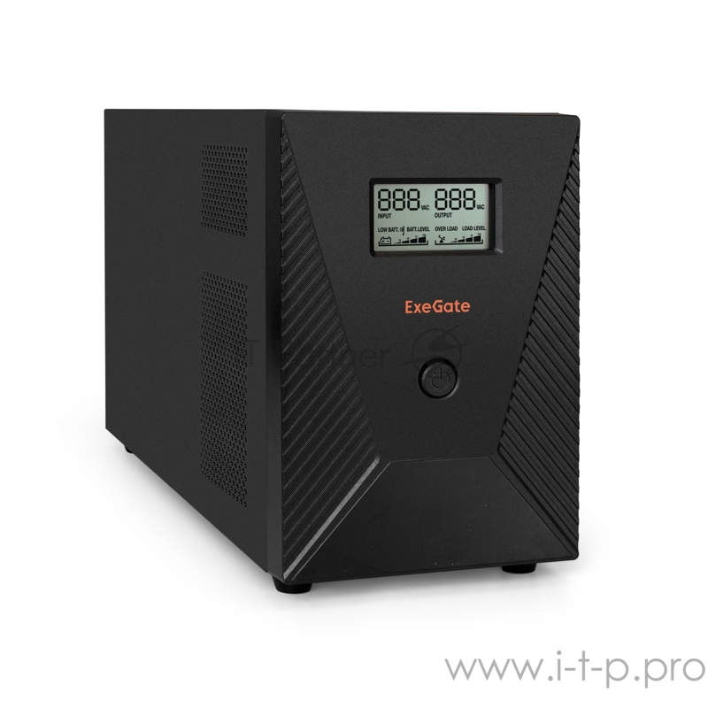 ИБП ExeGate EP287660RUS SpecialPro Smart LLB-3000.LCD.AVR.EURO.RJ.USB <3000VA/1800W, LCD, AVR, 4 евророзетки, RJ45/11, USB, Black>