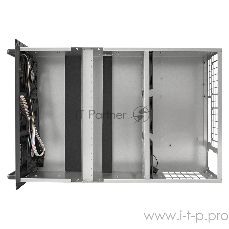 Корпус для майнинга ExeGate EX288960RUS Pro 8-650 <без БП, 2*USB, 6*fan 120мм, места под: 8 видеокарт, 1 БП>