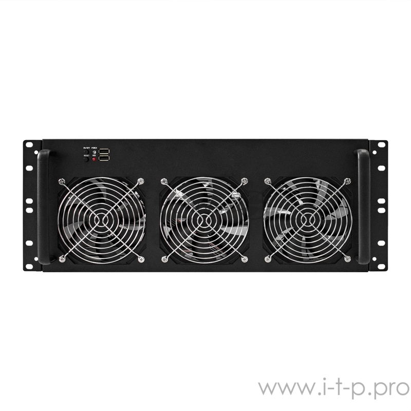 Корпус для майнинга ExeGate EX288960RUS Pro 8-650 <без БП, 2*USB, 6*fan 120мм, места под: 8 видеокарт, 1 БП>