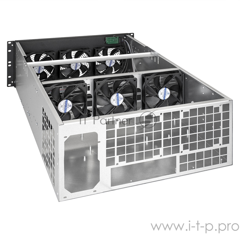 Корпус для майнинга ExeGate EX288959RUS Pro 6-650 <без БП, 2*USB, 6*fan 120мм, места под: 6 видеокарт, 1 БП>