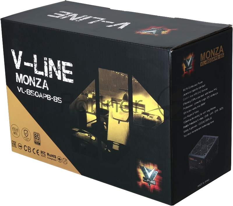 Блок питания Formula ATX 850W MONZA VL-850APB-85 80+ bronze (24+4+4pin) APFC 120mm fan 7xSATA RTL