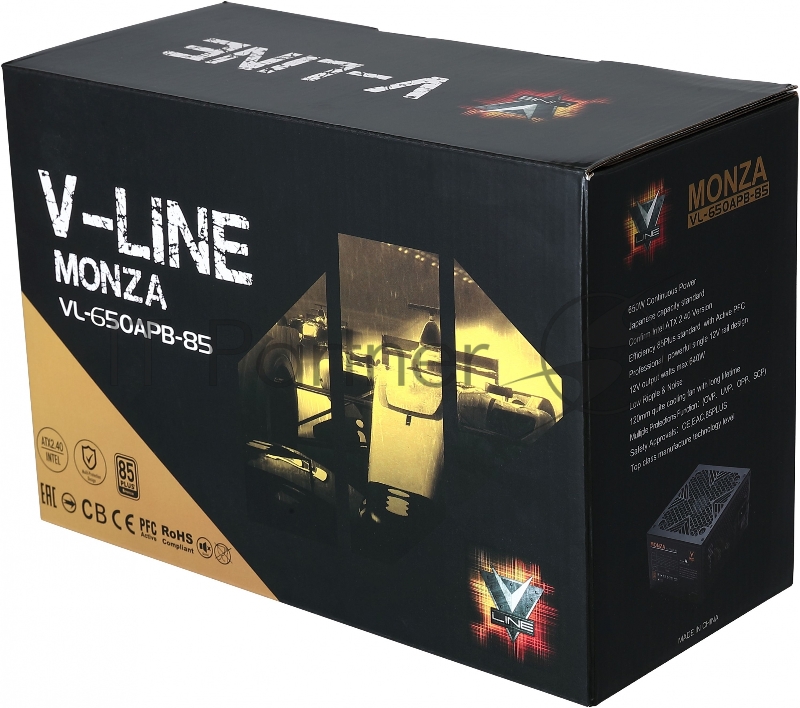 Блок питания Formula ATX 650W MONZA VL-650APB-85 80+ bronze (24+4+4pin) APFC 120mm fan 7xSATA RTL