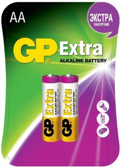 Батарея GP Extra Alkaline 15AX LR6 AA (2шт)