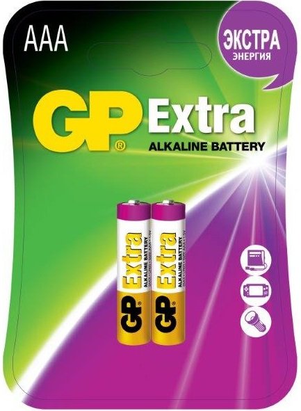 Батарея GP Extra Alkaline 24AX LR03 AAA (2шт)