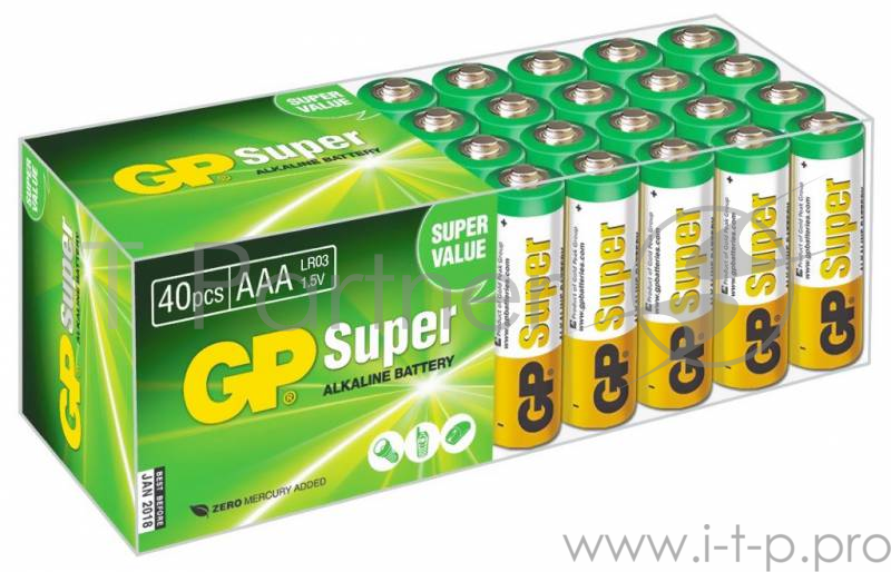 Батарея GP Super Alkaline 24A LR03 AAA (40шт)