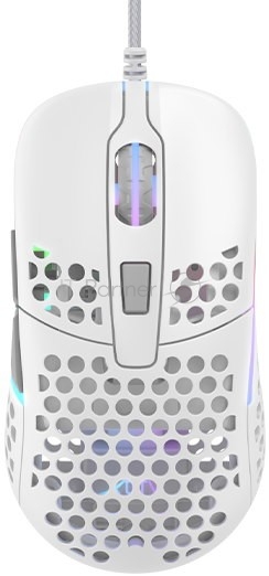 Игровая мышь Xtrfy M42 белая (5 кнопок, OMRON, Pixart 3389, 16000 dpi, RGB подсветка, USB)