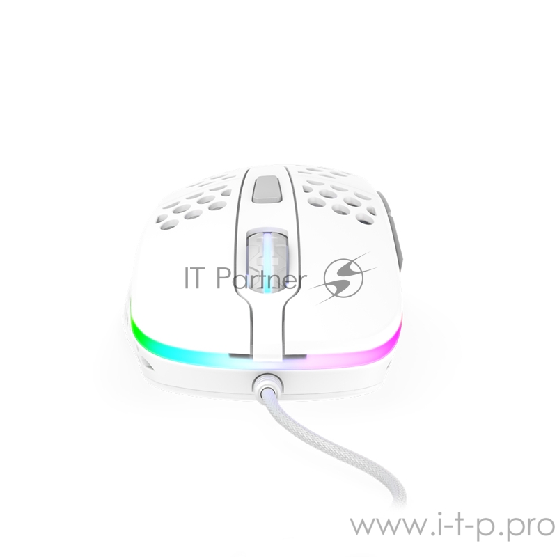 Игровая мышь Xtrfy M4 белая (5 кнопок, OMRON, Pixart 3389, 16000 dpi, RGB подсветка, USB)