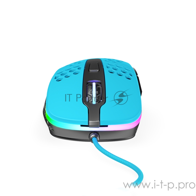 Игровая мышь Xtrfy M4 голубая (5 кнопок, OMRON, Pixart 3389, 16000 dpi, RGB подсветка, USB)