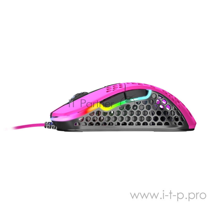 Игровая мышь Xtrfy M4 розовая (5 кнопок, OMRON, Pixart 3389, 16000 dpi, RGB подсветка, USB)