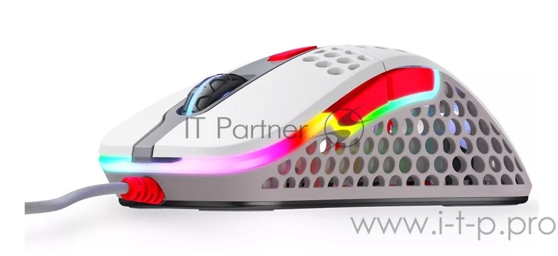 Игровая мышь Xtrfy M4 серая (5 кнопок, OMRON, Pixart 3360, 12000 dpi, RGB подсветка, USB)