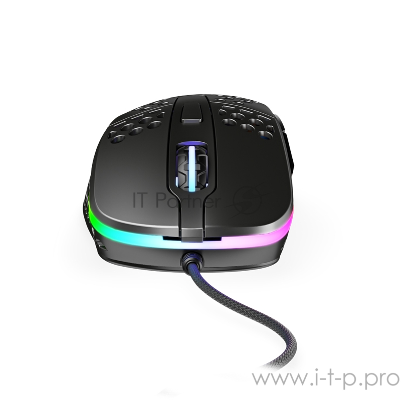 Игровая мышь Xtrfy M4 чёрная (5 кнопок, OMRON, Pixart 3389, 16000 dpi, RGB подсветка, USB)