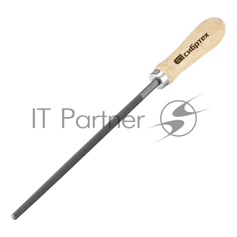 Напильник СИБРТЕХ ,200 мм,круглый,деревянная ручка//16126