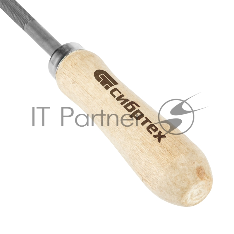 Напильник СИБРТЕХ ,200 мм,круглый,деревянная ручка//16126