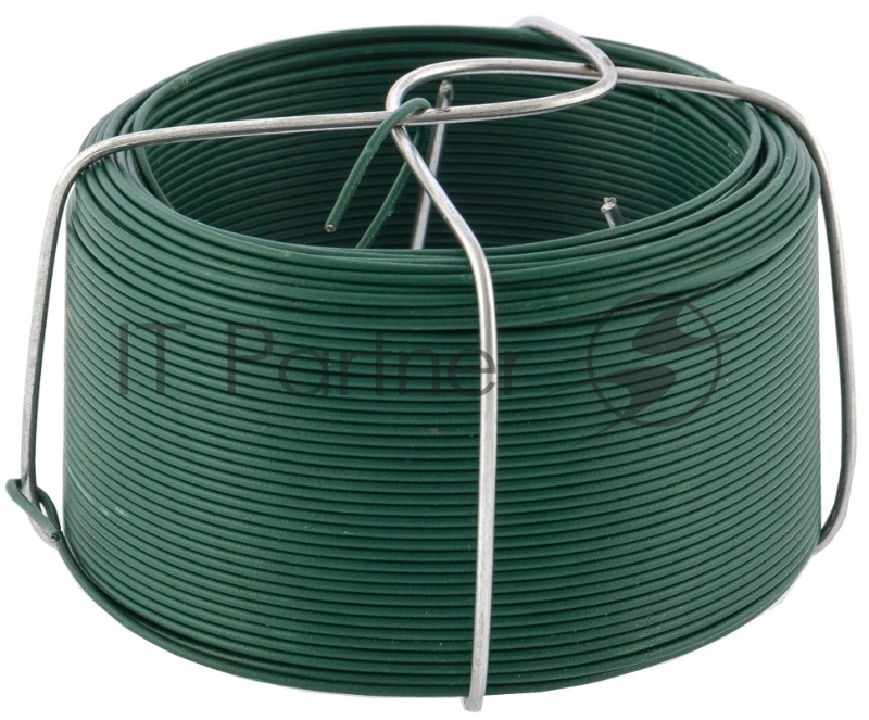 Проволока СИБРТЕХ с ПВХ покрытием, зеленая 0,9мм длина 50м 47770