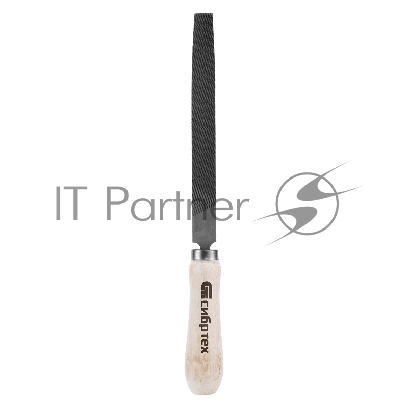 Напильник СИБРТЕХ ,150 мм,плоский,деревянная ручка//16223