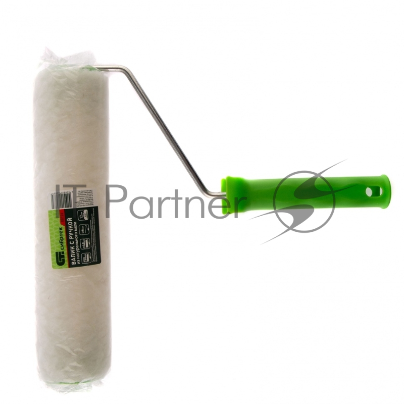 Валик СИБРТЕХ из натурального меха с ручкой,250 мм,ворс 12 мм, D - 48 мм//80124